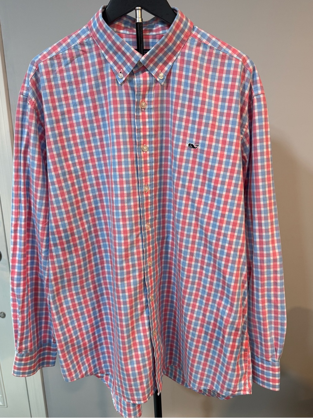 Vineyard Vines Pink & Light Blue Check Button-Down Shirt